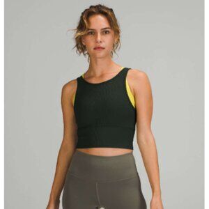 Lululemon Power Pivot Tank Top *Rib in Rainforest Green